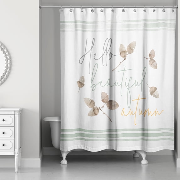 Creative Products Hello Beautiful Autumn 71x74 Shower Curtain