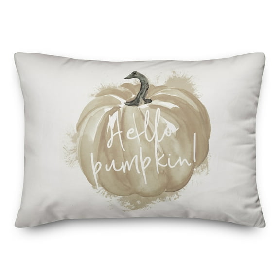Creative Products Hello Beige Pumpkin 20 x 14 Spun Poly Pillow