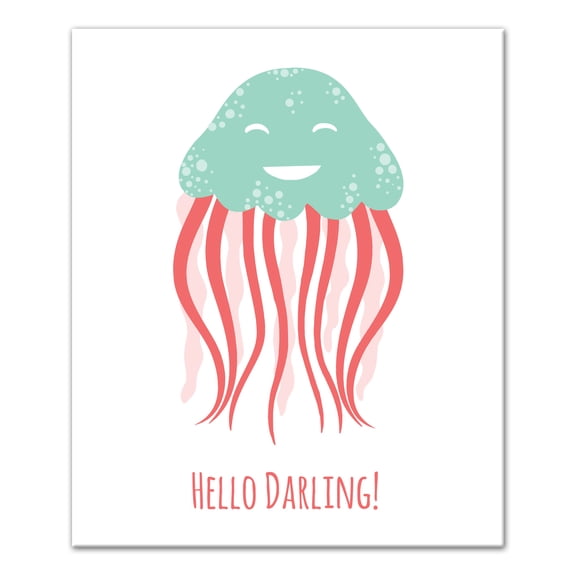 Creative Products Hello Darling Jellyfish 20x24 Canvas Wall Art