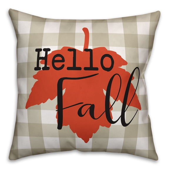 Creative Products Hello Fall 18x18 Spun Poly Pillow