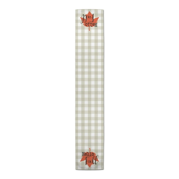 Creative Products Hello Fall Buffalo Check 16x90 Cotton Twill Table Runner