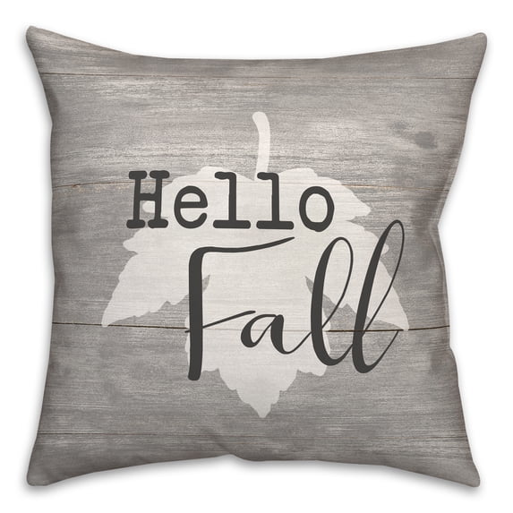 Creative Products Hello Fall Leaf 18 x 18 Spun Poly Pillow