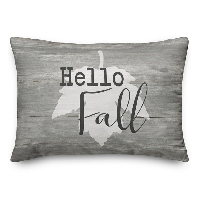 Creative Products Hello Fall Leaf 20 x 14 Spun Poly Pillow