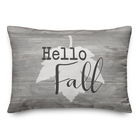Creative Products Hello Fall Leaf 20 x 14 Spun Poly Pillow