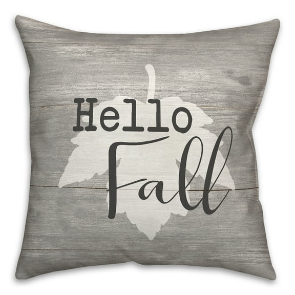 Creative Products Hello Fall Leaf 20 x 20 Spun Poly Pillow