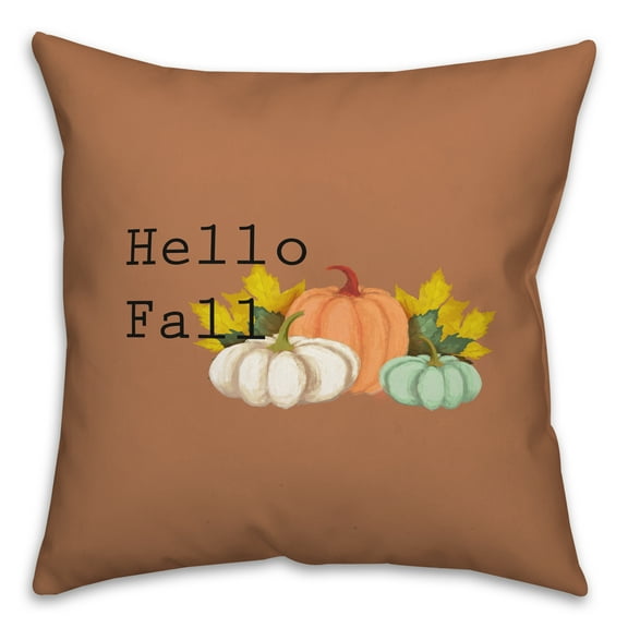 Creative Products Hello Fall Pumpkin 16 x 16 Spun Poly Pillow