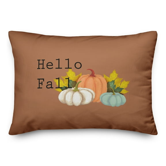Creative Products Hello Fall Pumpkin 20 x 14 Spun Poly Pillow
