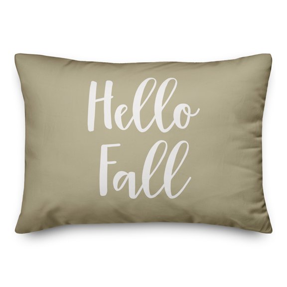 Creative Products Hello Fall in Beige 14 x 20 Spun Poly Pillow