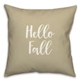 thumbnail image 1 of Creative Products Hello Fall in Beige 18 x 18 Spun Poly Pillow, 1 of 3