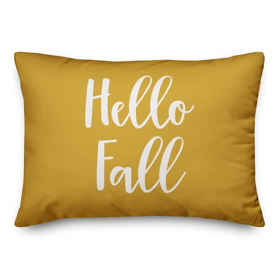 Creative Products Hello Fall in Mustard 14 x 20 Spun Poly Pillow