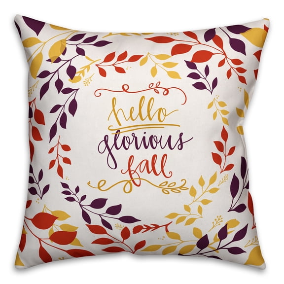 Creative Products Hello Glorious Fall 18x18 Spun Poly Pillow