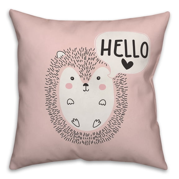 Creative Products Hello Hedgehog 16x16 Spun Poly Pillow