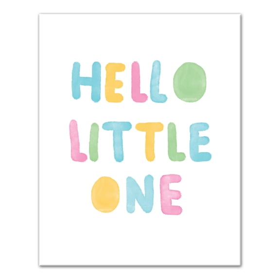 Creative Products Hello Little One Colorful 16x20 Canvas Wall Art