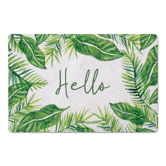 Creative Products Hello Palm Leaves 27x18 Floor Mat