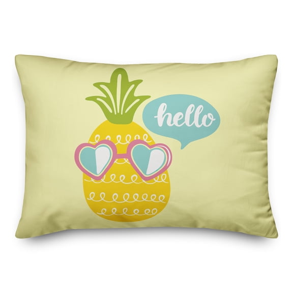 Creative Products Hello Pineapple 14x20 Spun Poly Pillow