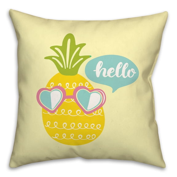 Creative Products Hello Pineapple 18x18 Spun Poly Pillow