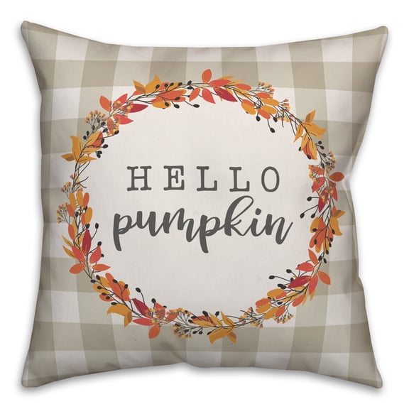 Creative Products Hello Pumpkin 18x18 Spun Poly Pillow