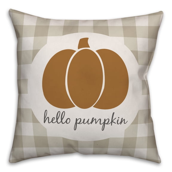 Creative Products Hello Pumpkin 18x18 Spun Poly Pillow