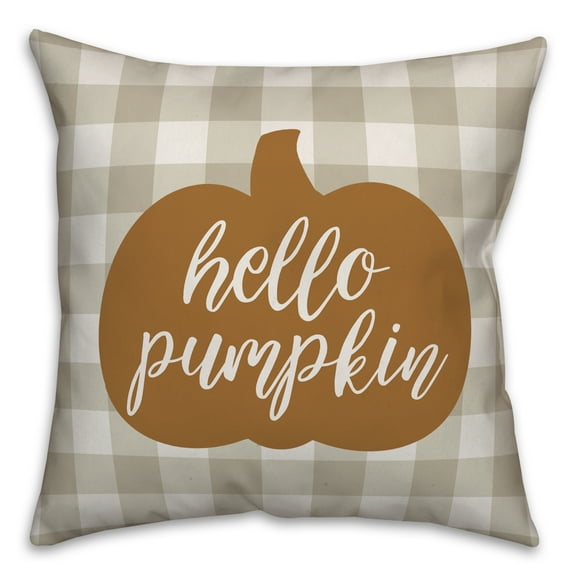 Creative Products Hello Pumpkin 18x18 Spun Poly Pillow
