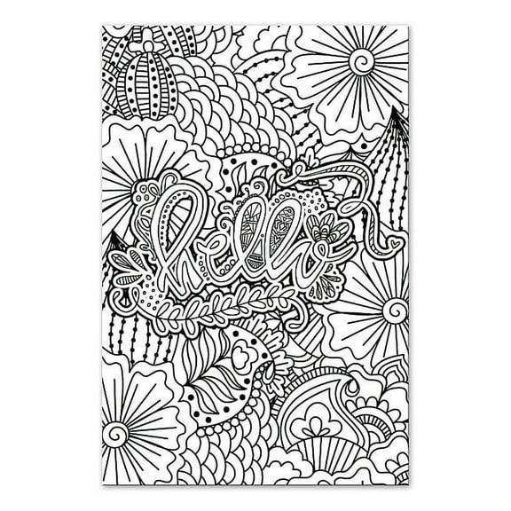 Creative Products Hello Spring 12x18 Coloring Canvas Wall Art