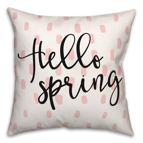 Creative Products Hello Spring 18 x 18 Spun Poly Pillow