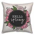 thumbnail image 1 of Creative Products Hello Spring 18x18 Spun Poly Pillow, 1 of 2