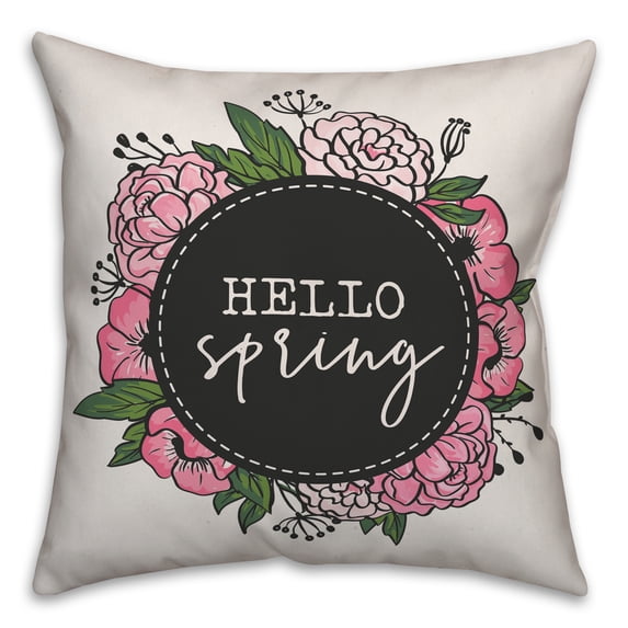 Creative Products Hello Spring 18x18 Spun Poly Pillow