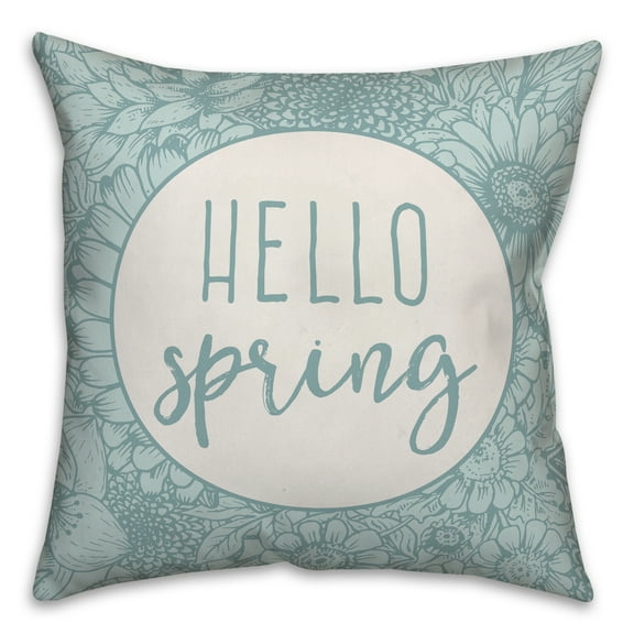 Creative Products Hello Spring 18x18 Spun Poly Pillow