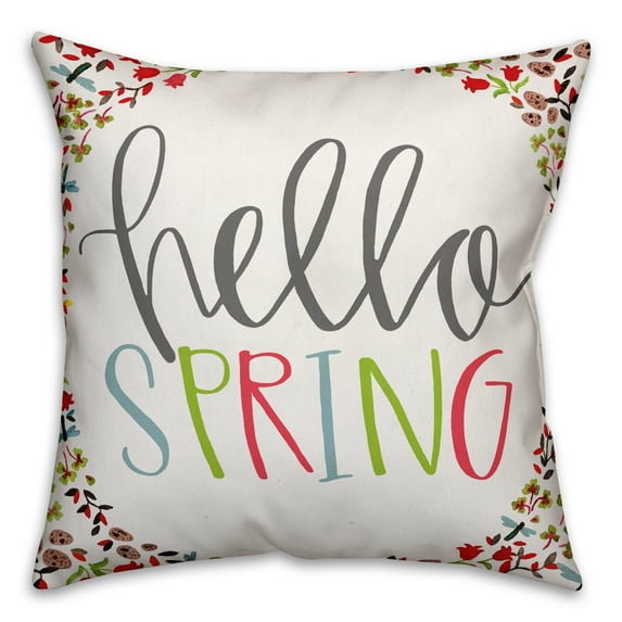 Creative Products Hello Spring 18x18 Throw Pillow