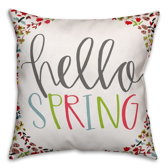 Creative Products Hello Spring 18x18 Throw Pillow