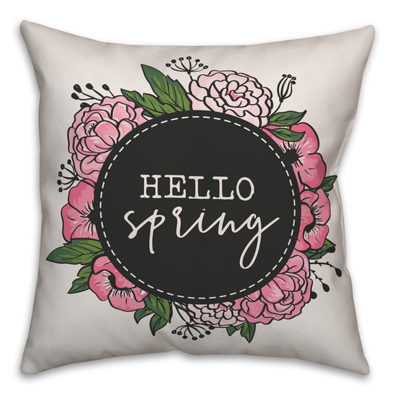 Creative Products Hello Spring 20x20 Spun Poly Pillow