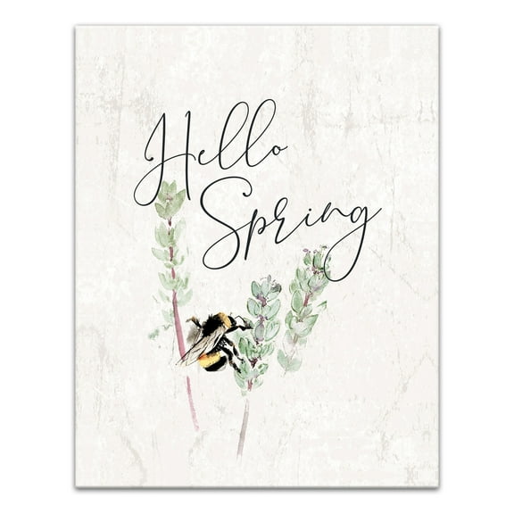 Creative Products Hello Spring Bee 11 x 14 Canvas Wall Art