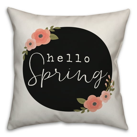 Creative Products Hello Spring Floral 16x16 Spun Poly Pillow