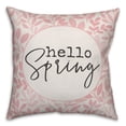 thumbnail image 1 of Creative Products Hello Spring Floral 18x18 Spun Poly Pillow, 1 of 2