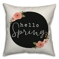 thumbnail image 1 of Creative Products Hello Spring Floral 18x18 Spun Poly Pillow, 1 of 2