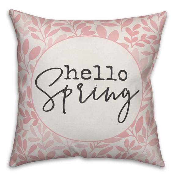 Creative Products Hello Spring Floral 20x20 Spun Poly Pillow
