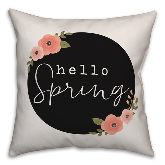 Creative Products Hello Spring Floral 20x20 Spun Poly Pillow