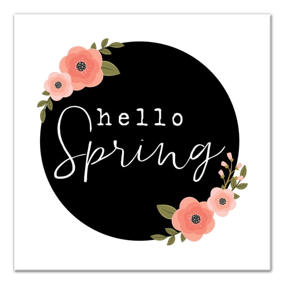 Creative Products Hello Spring Floral 30x30 Canvas Wall Art