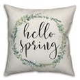 thumbnail image 1 of Creative Products Hello Spring Wreath 20x20 Spun Poly Pillow, 1 of 2