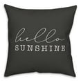 thumbnail image 1 of Creative Products Hello Sunshine Script Black and White 16x16 Indoor / Outdoor Pillow, 1 of 2