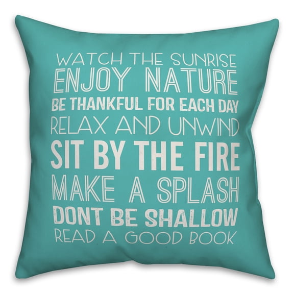 Creative Products Hello Thin Script Coral 18x18 Indoor / Outdoor Pillow