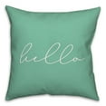 thumbnail image 1 of Creative Products Hello Thin Script Mint 16x16 Indoor / Outdoor Pillow, 1 of 2