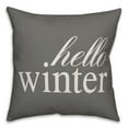 thumbnail image 1 of Creative Products Hello Winter 16x16 Spun Poly Pillow, 1 of 2