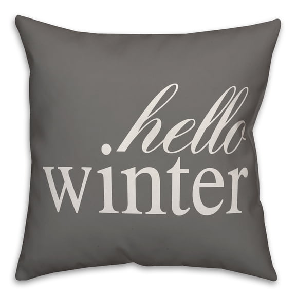 Creative Products Hello Winter 16x16 Spun Poly Pillow