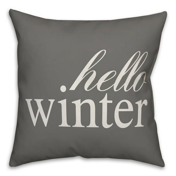 Creative Products Hello Winter 16x16 Spun Poly Pillow