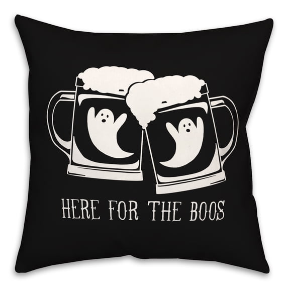Creative Products Here For The Boos 18x18 Spun Poly Pillow