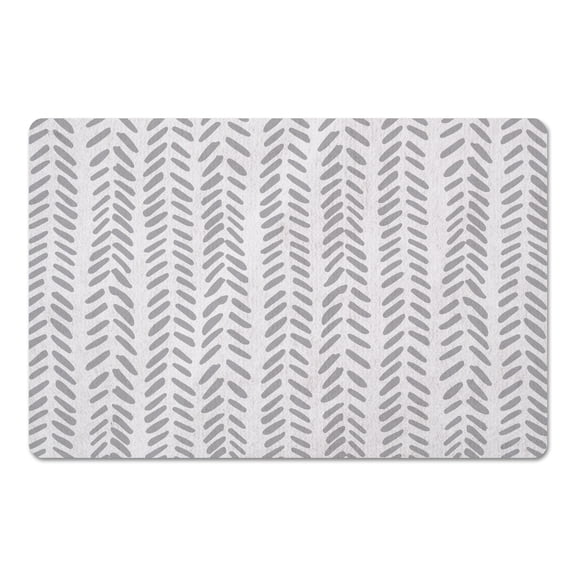 Creative Products Herringbone Gray 27x18 Floor Mat
