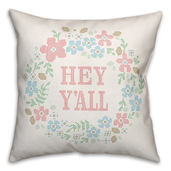 Creative Products Hey Y'all 16x16 Spun Poly Pillow