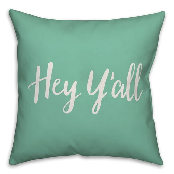 Creative Products Hey Y'all Script Mint 16x16 Indoor / Outdoor Pillow