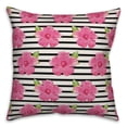 thumbnail image 1 of Creative Products Hibiscus Stripes 16x16 Indoor / Outdoor Pillow, 1 of 2